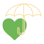 Das Bild zeigt einen Herz-Regenschirm Icon als Metapher für die Präventivmedizin des Endomedicums. Endokrinologie Düsseldorf Essen Mönchengladbach Bonn